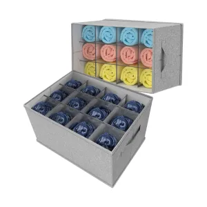 1 Pcs Wardrobe Pants Closet Storage Organiser, 12 Pocket Foldable Organizer