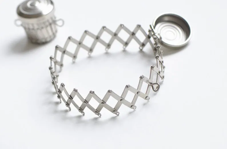 1 Piece Flexible Purse Frame Expandable Sewing On Purse Frame Bronze/Silver/Gold Open Diameter 10cm