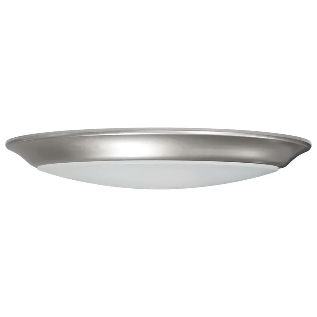 10" LED DISK LIGHT BRUSHED NICKEL 16W - 6PK