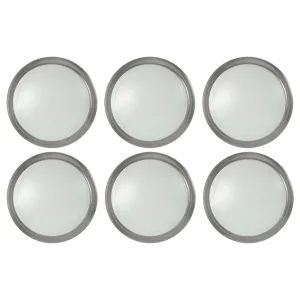 10" LED DISK LIGHT BRUSHED NICKEL 16W - 6PK