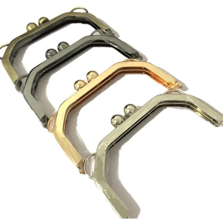 14cm (6 Inch) Purse Frame Kiss Lock With Screws Retro Clutch Purse Frame Making Four Colors Available
