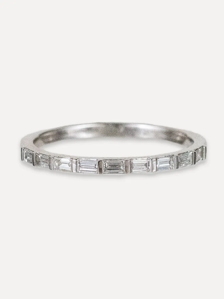 14K Baguette Diamond Halfway Eternity Band