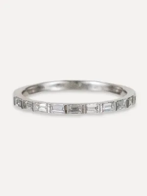 14K Baguette Diamond Halfway Eternity Band