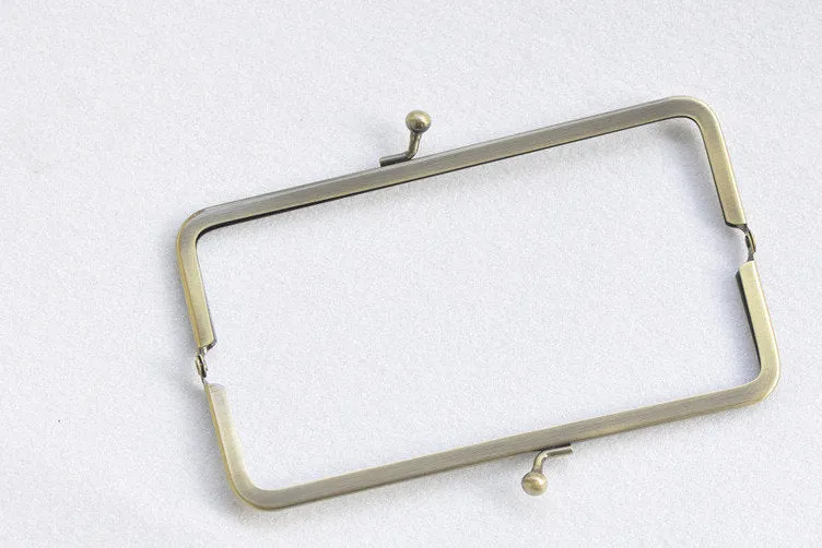 16.5cm( 6 1/2") Antique Bronze Metal Purse Frame Handle Purse Frame Glue-In Style 16.5x5cm(6.5"x2")