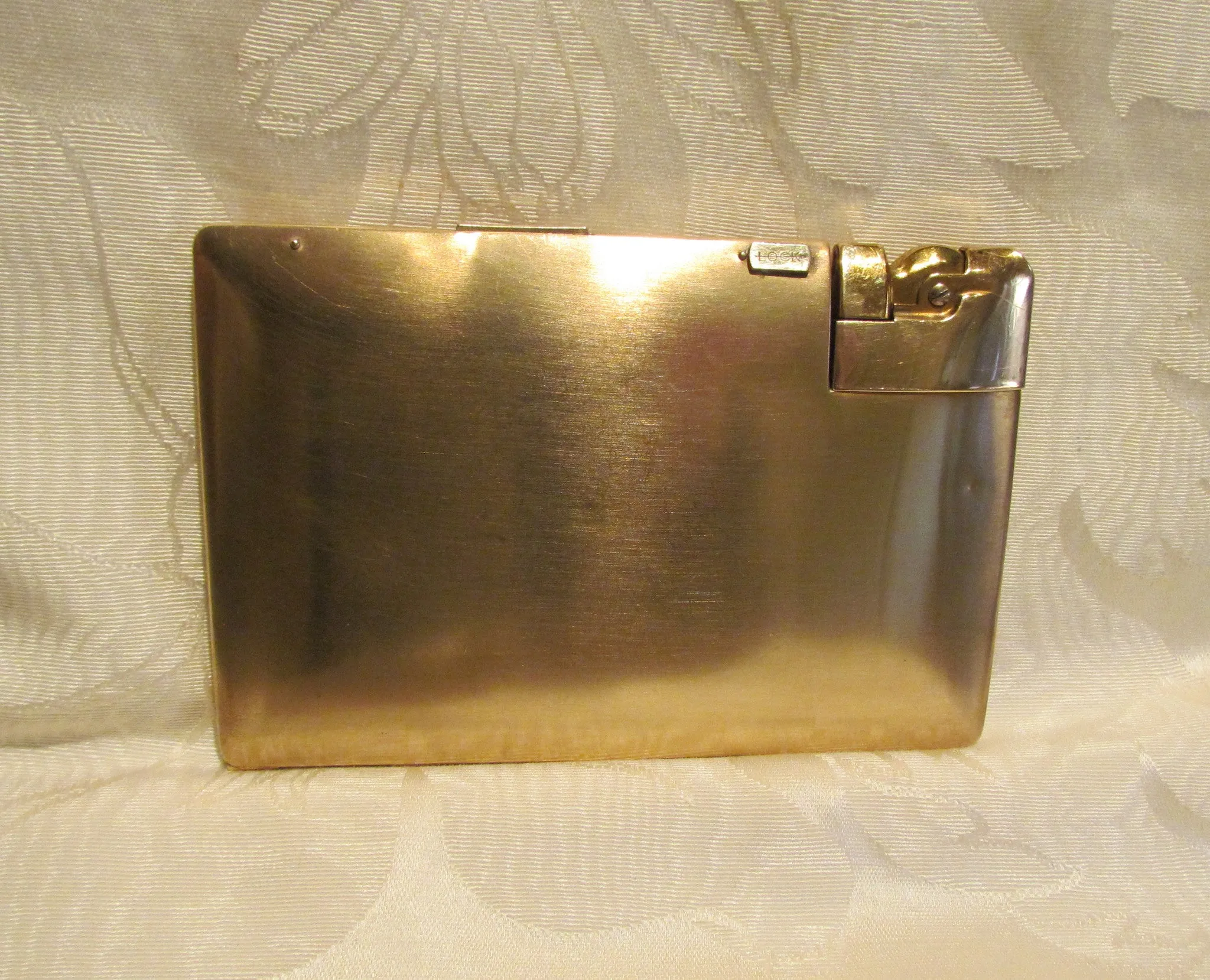 1940's Elgin American Lite-O-Matic Cigarette Case Lighter Working Condition