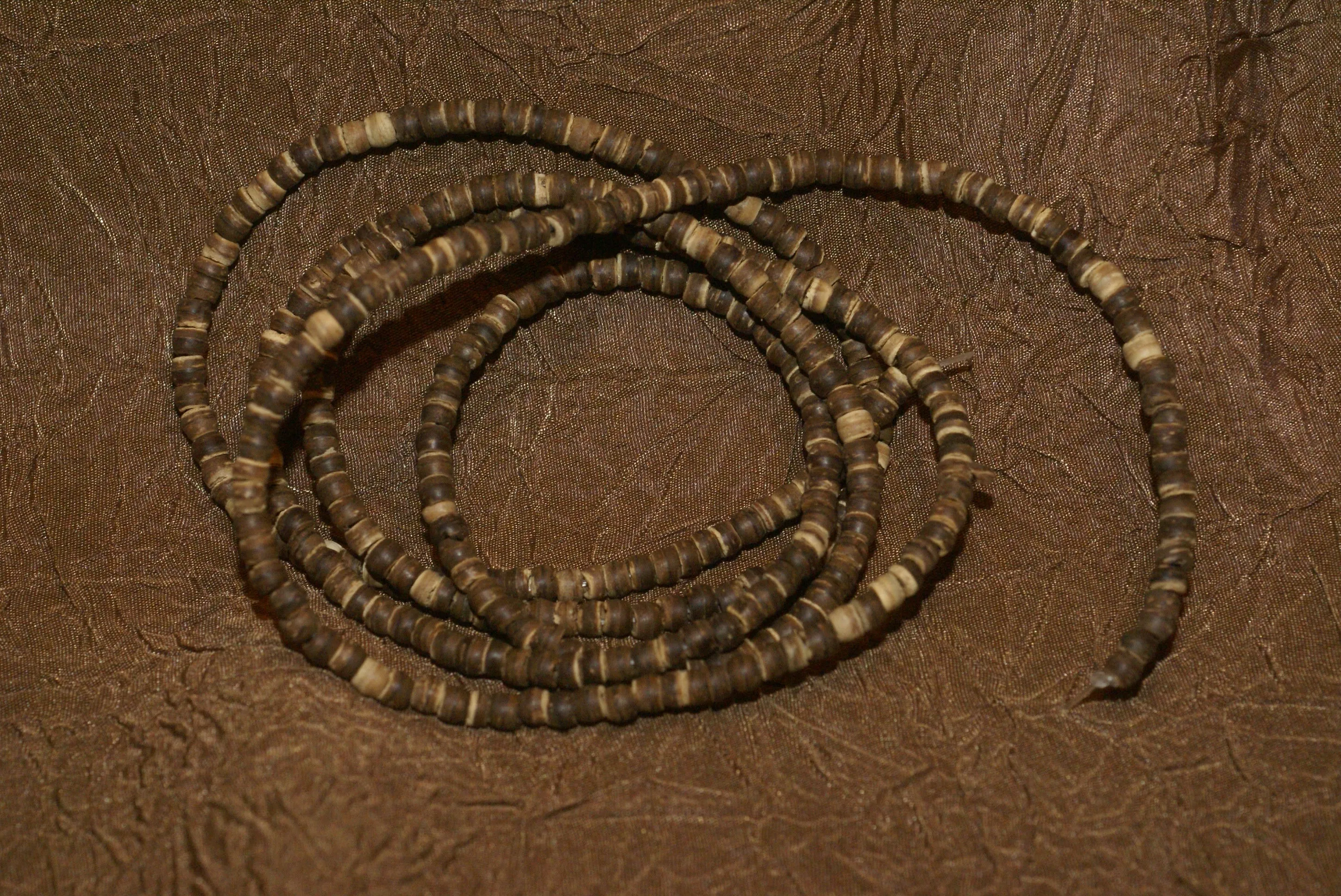 2 “Big Man” Bamboo Bib Pectoral Ornament & Coconut Necklace, Bamboo & Seed Beads, Once Worn during a Sing-Sing celebration by a Tribal Dancer from the Highlands Of Papua New Guinea, collected in the late 1900’s