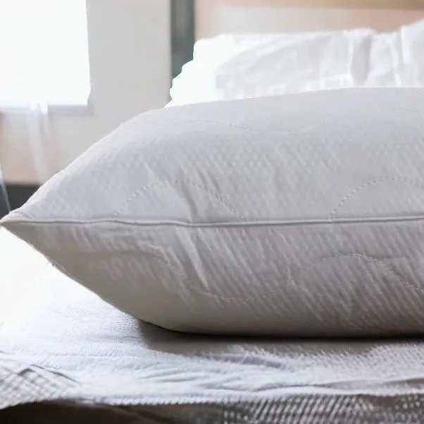 2 Pack Quilted Waffle Pillows Medium Density