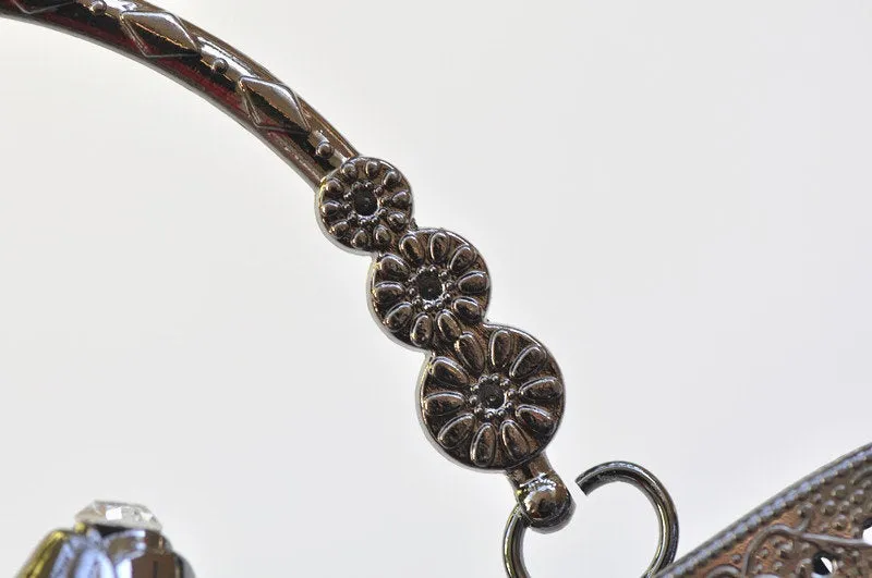 20cm (7") Retro Flower Sewing Purse Frame With Handle Four Colors