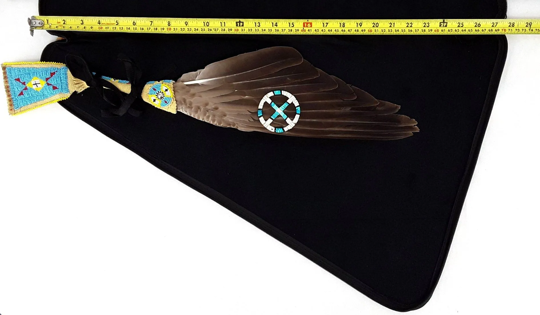 27 Inch Fan Case - Scattered Generations Turquoise