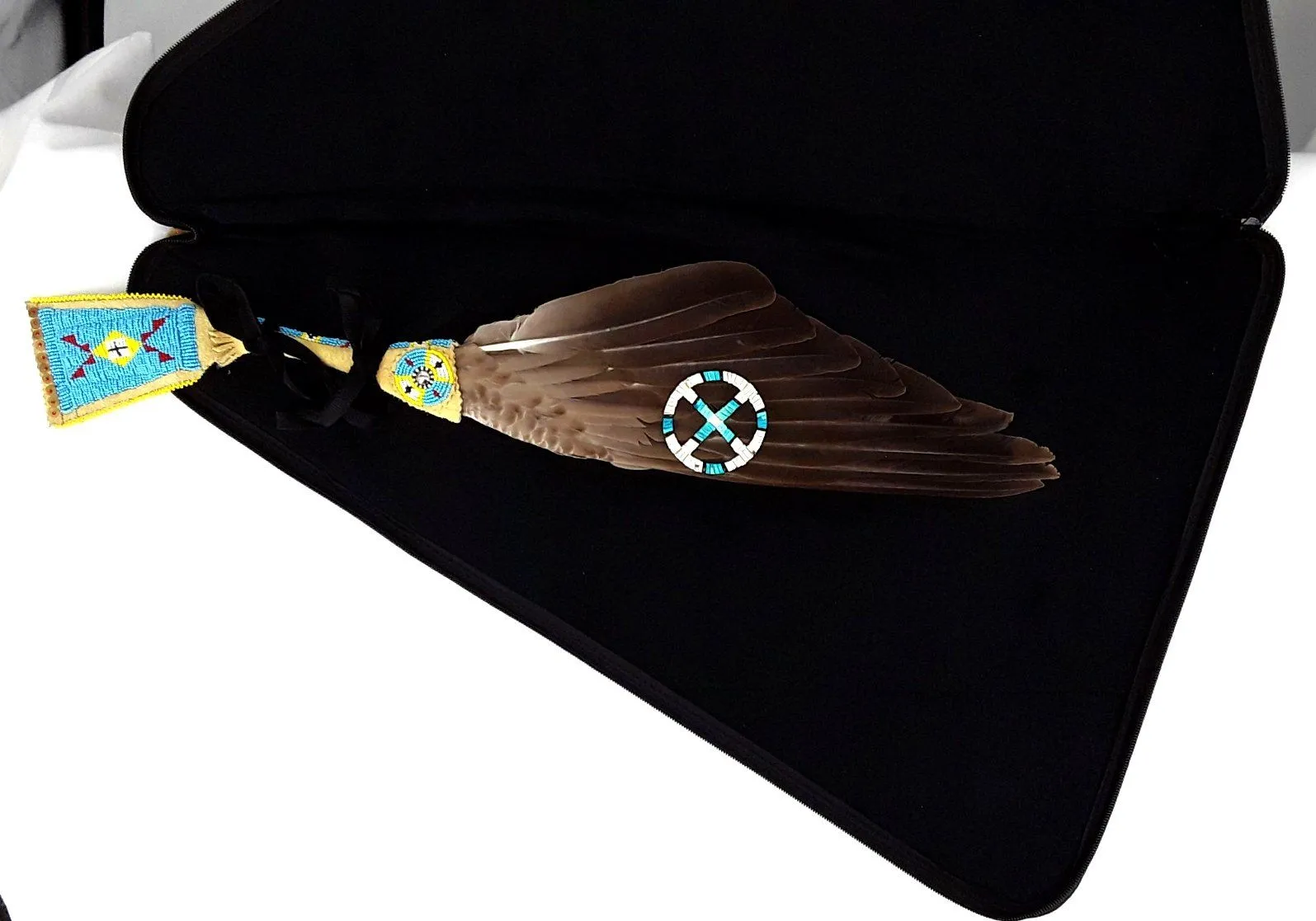 27 Inch Fan Case - Scattered Generations Turquoise