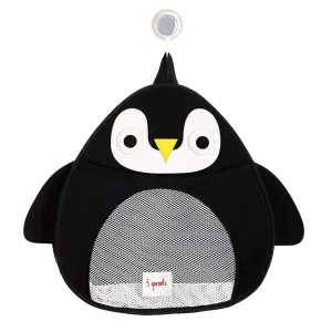 3 Sprouts Baby Hanging Suction Cup Large Bath/Shower Storage Organizer, Penguin