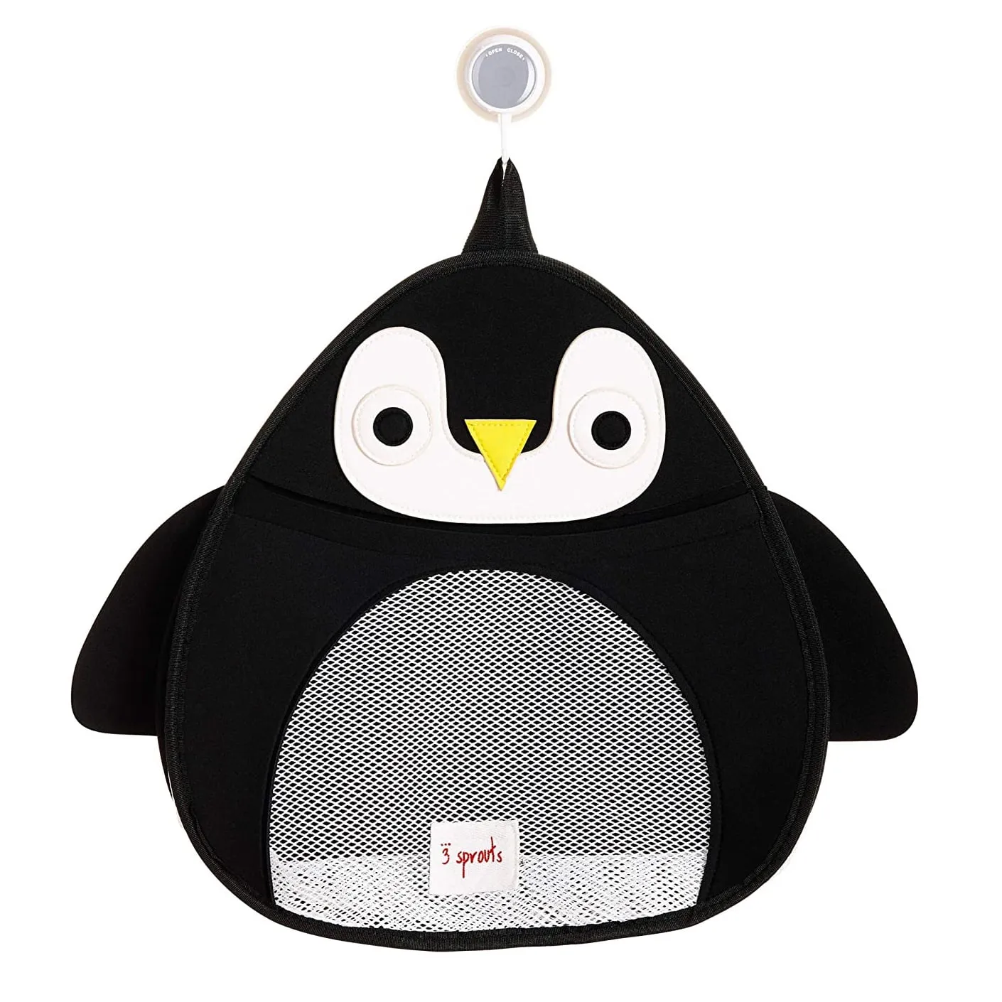 3 Sprouts Baby Hanging Suction Cup Large Bath/Shower Storage Organizer, Penguin