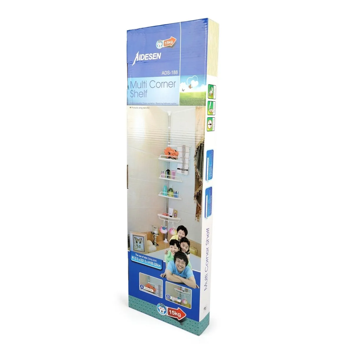 4 Tier Adjustable Shelf Bathroom Organizer
