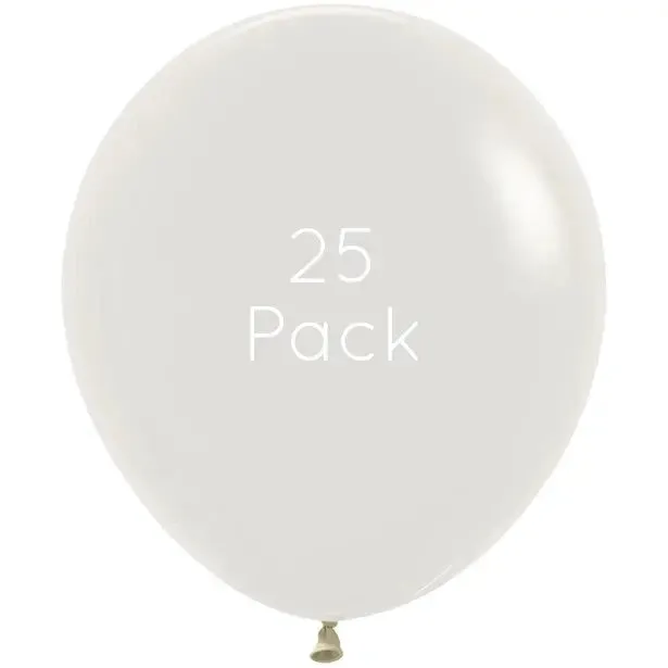 45cm Pastel Dusk Cream Giant Balloons - 25 Pkt