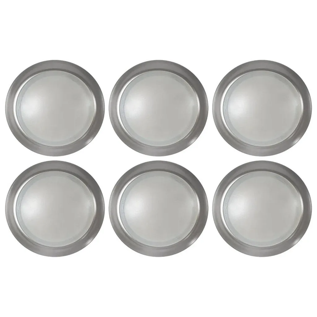 7" LED DISK LIGHT BRUSHED NICKEL 12W - 6PK