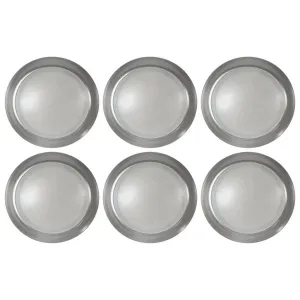 7" LED DISK LIGHT BRUSHED NICKEL 12W - 6PK