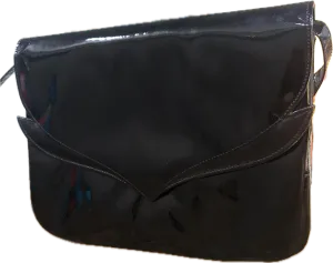 80s Charles Jourdan Black Patent Purse