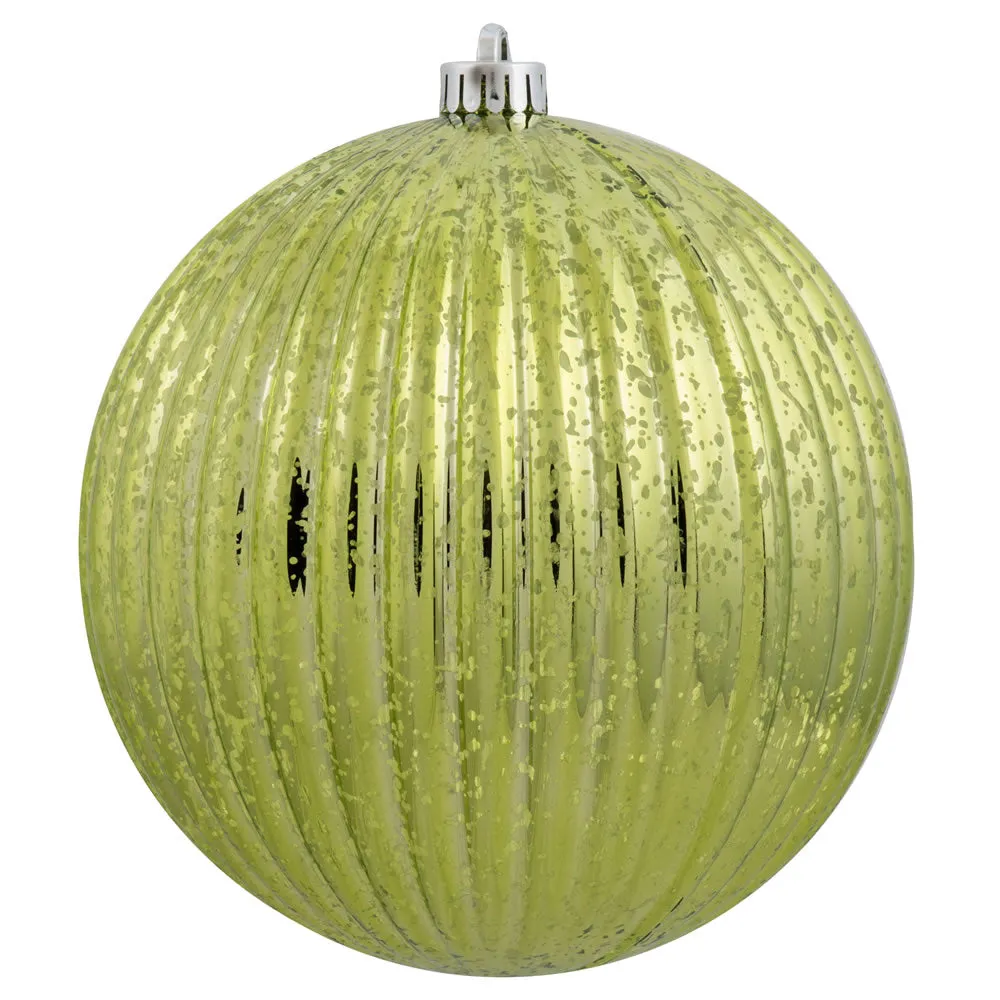 8" Lime Mercury Pumpkin Ball Shatterproof Christmas Ornament