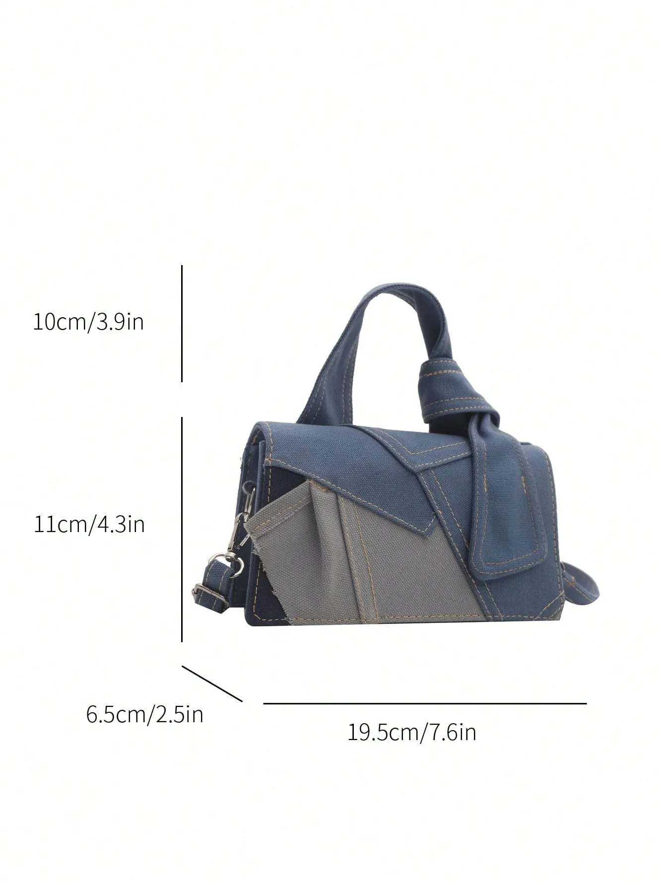 A Minimalist Vintage Mini Handbag Square Bag With Adjustable Long Shoulder Strap