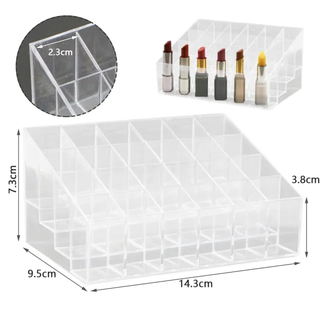 Acrylic Grid Lipstick Box