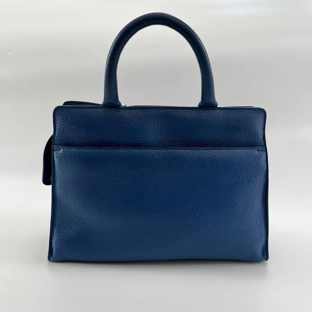 Aigner Blue Leather Medium Cybill Tote