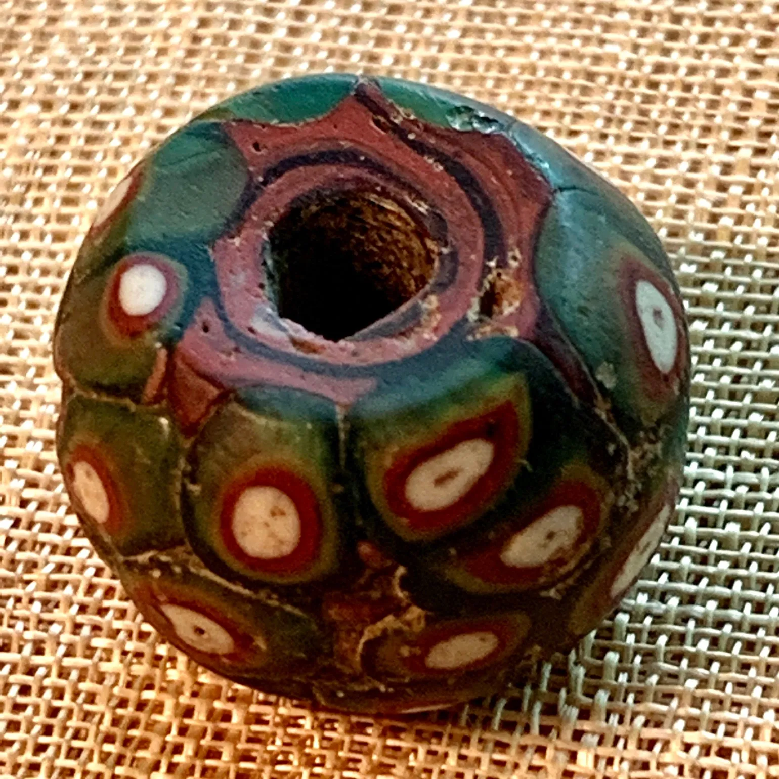 Ancient Large Glass Roman Eye Bead