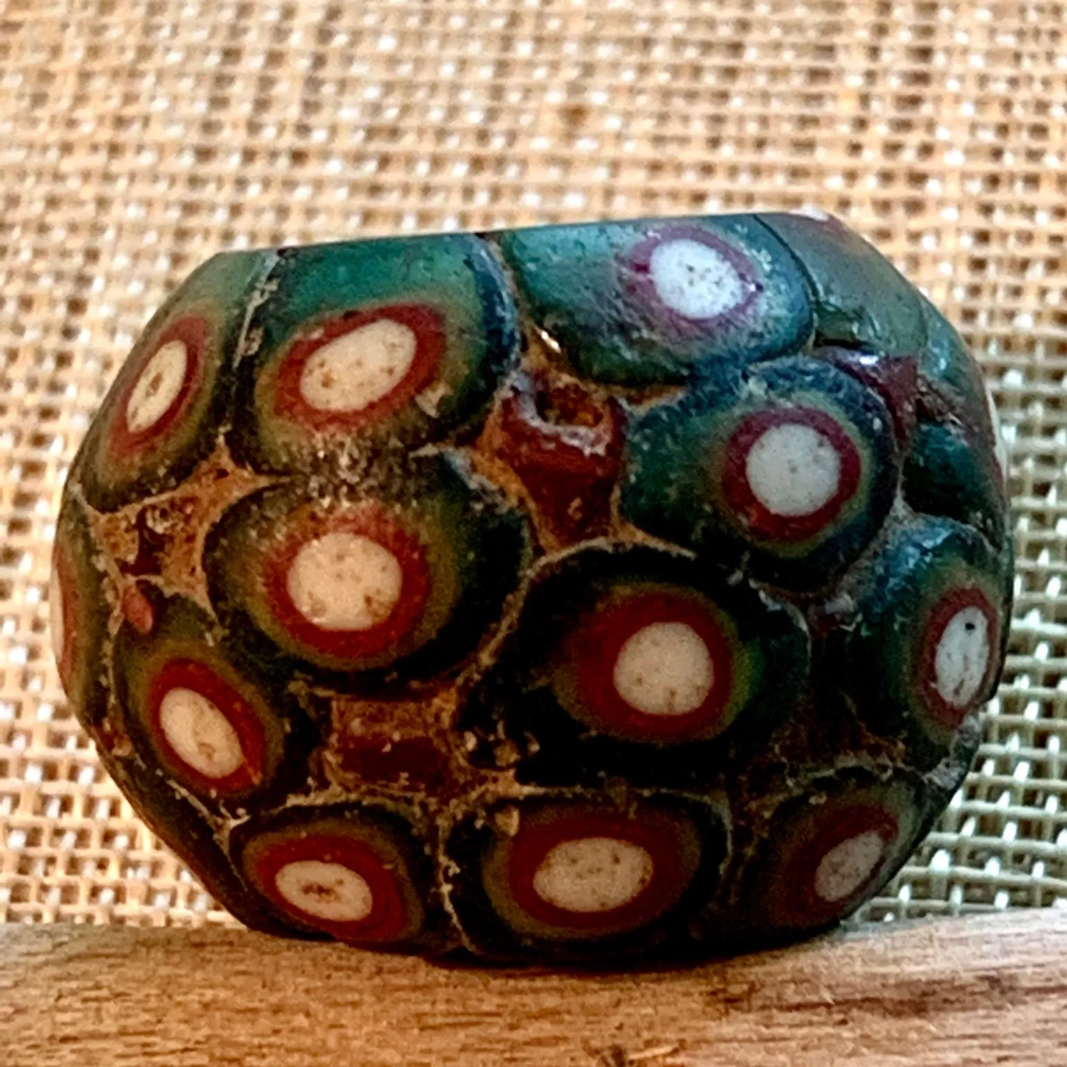 Ancient Large Glass Roman Eye Bead
