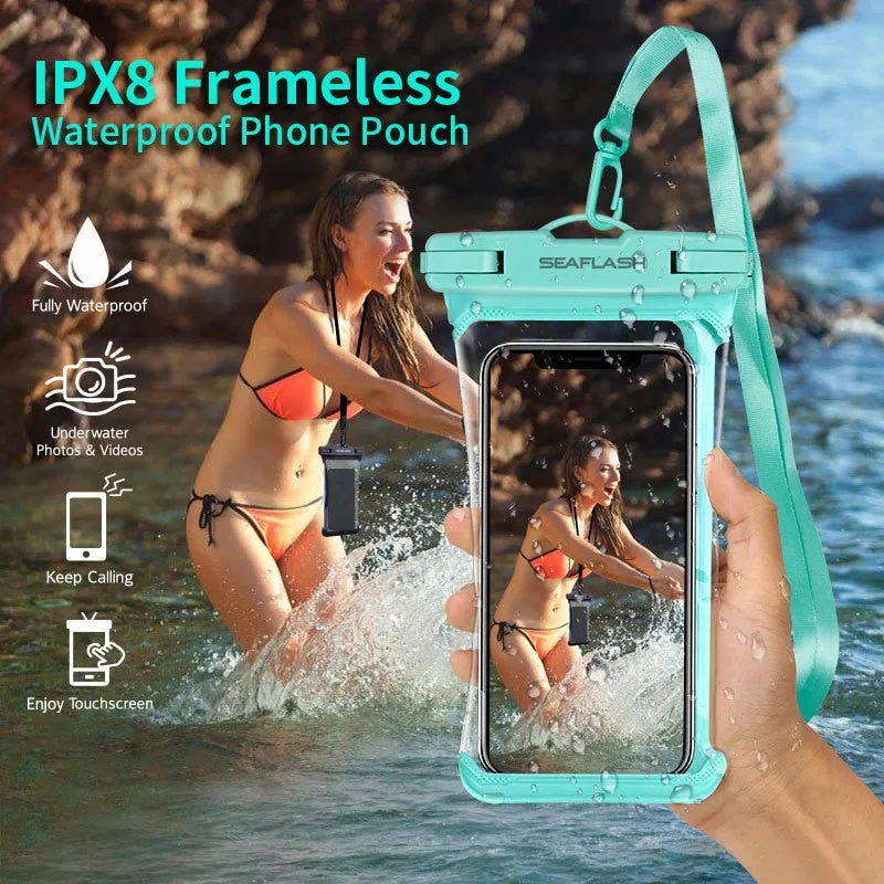Anti-falling Waterproof Swimming Phone Case Holder Underwater Snowproof Touchscreen 6.9inch