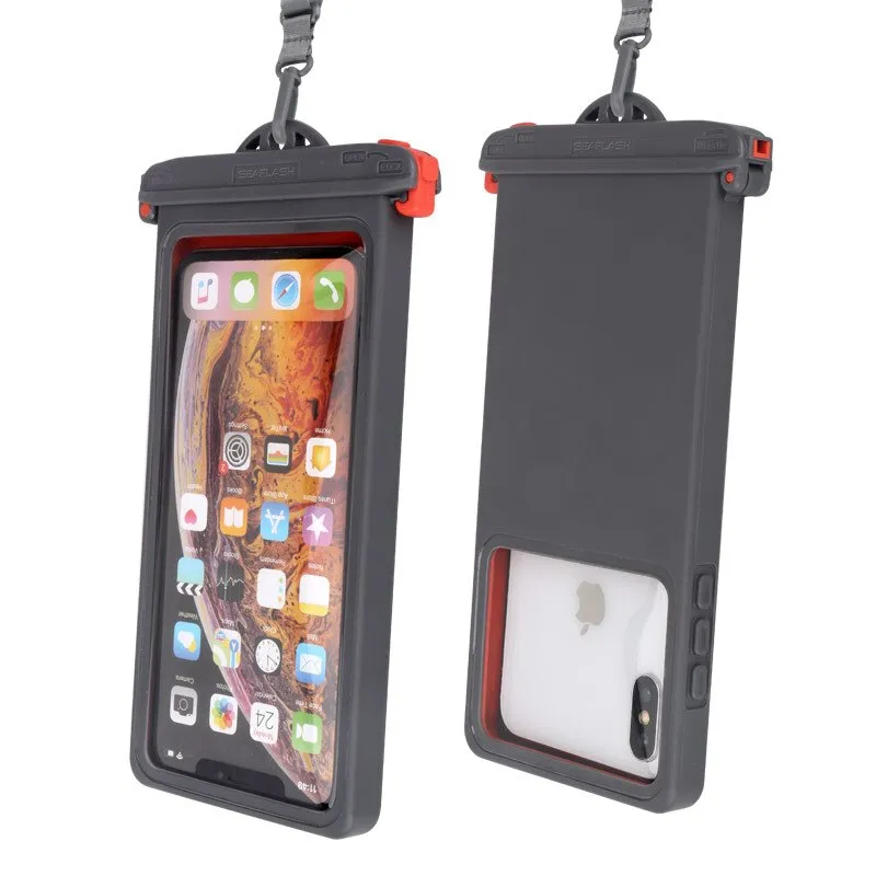 Anti-falling Waterproof Swimming Phone Case Holder Underwater Snowproof Touchscreen 6.9inch