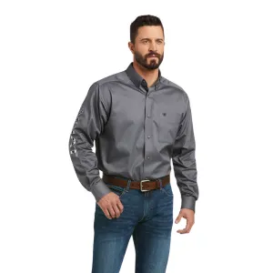 Ariat Men's Team Logo Twill Classic Fit Shirt, Quiet Shade