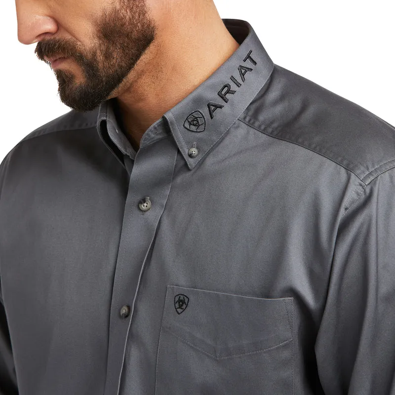 Ariat Men's Team Logo Twill Classic Fit Shirt, Quiet Shade