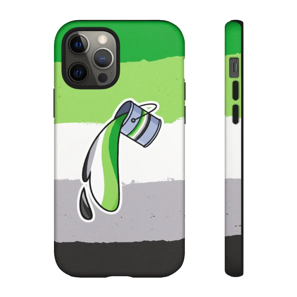 Aromantic Flag Paint Phone Case for Apple & Samsung
