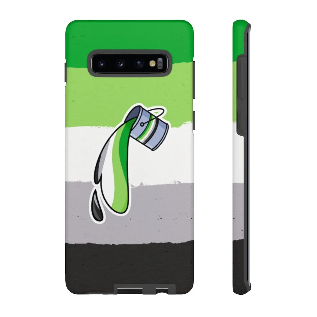 Aromantic Flag Paint Phone Case for Apple & Samsung