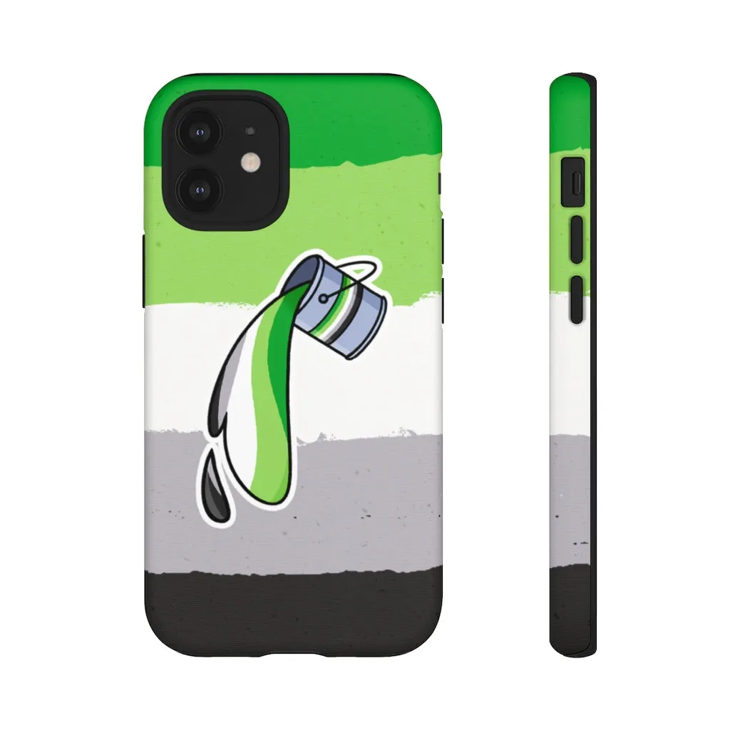 Aromantic Flag Paint Phone Case for Apple & Samsung