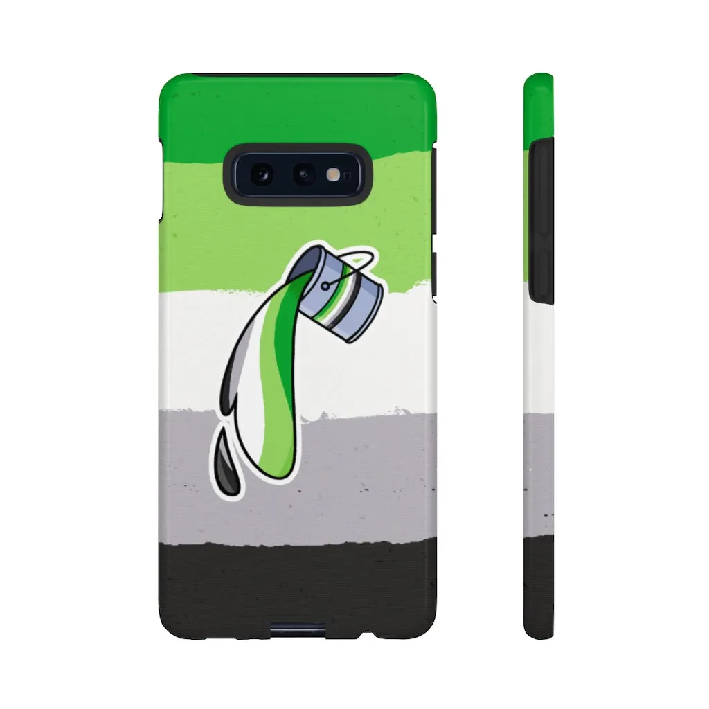 Aromantic Flag Paint Phone Case for Apple & Samsung