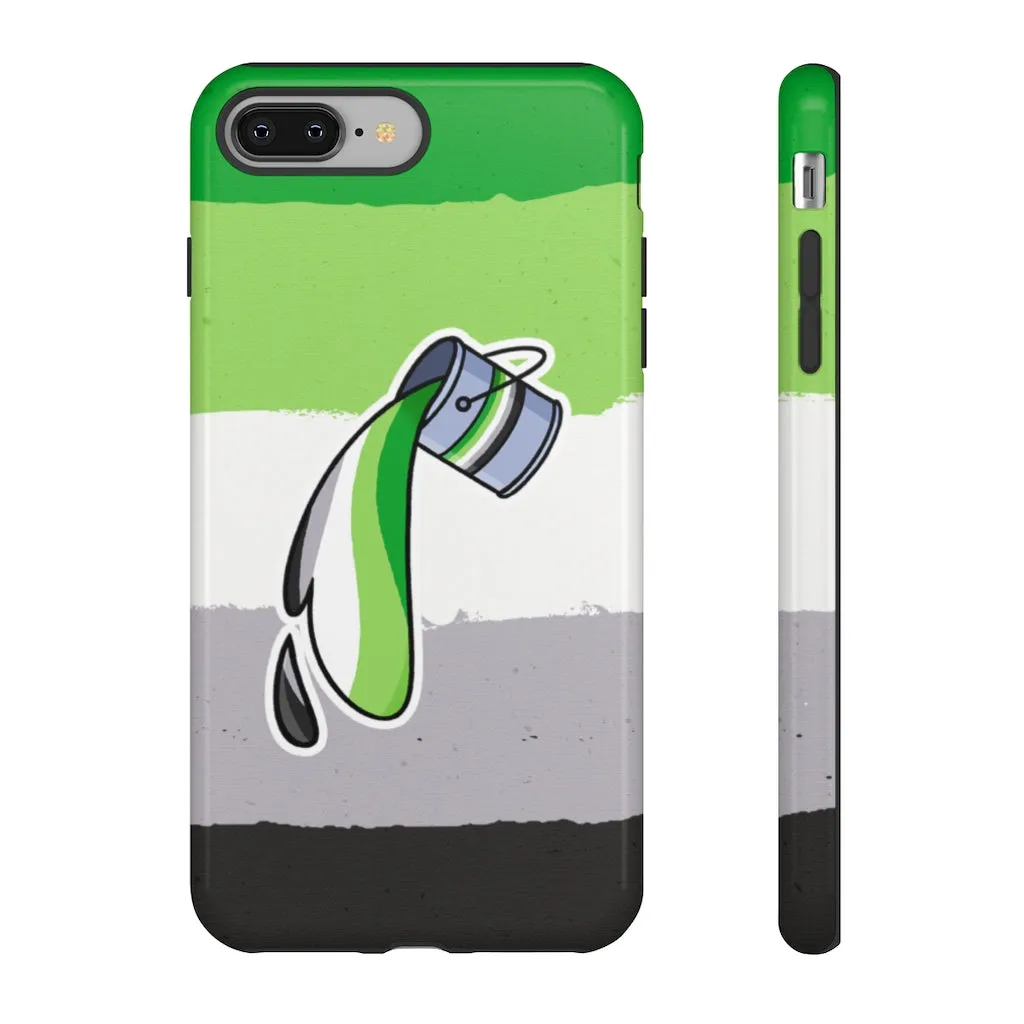Aromantic Flag Paint Phone Case for Apple & Samsung