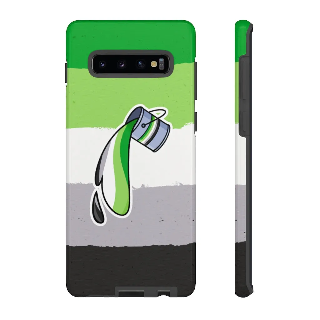 Aromantic Flag Paint Phone Case for Apple & Samsung