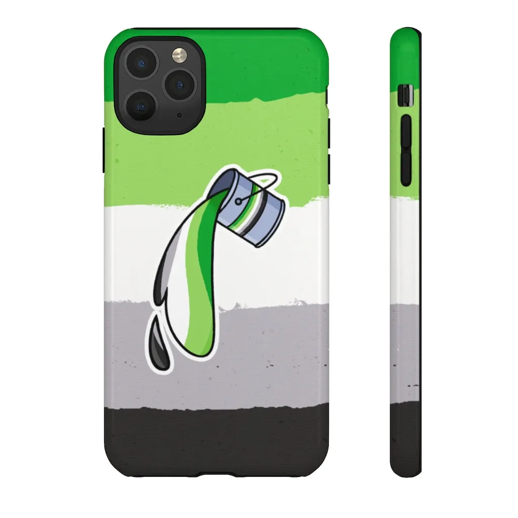 Aromantic Flag Paint Phone Case for Apple & Samsung