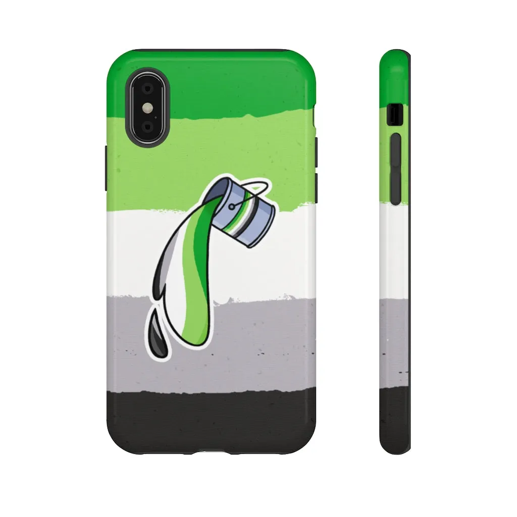 Aromantic Flag Paint Phone Case for Apple & Samsung
