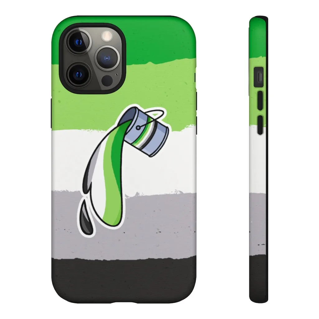 Aromantic Flag Paint Phone Case for Apple & Samsung