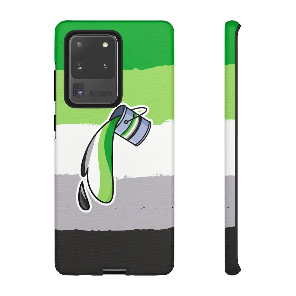 Aromantic Flag Paint Phone Case for Apple & Samsung