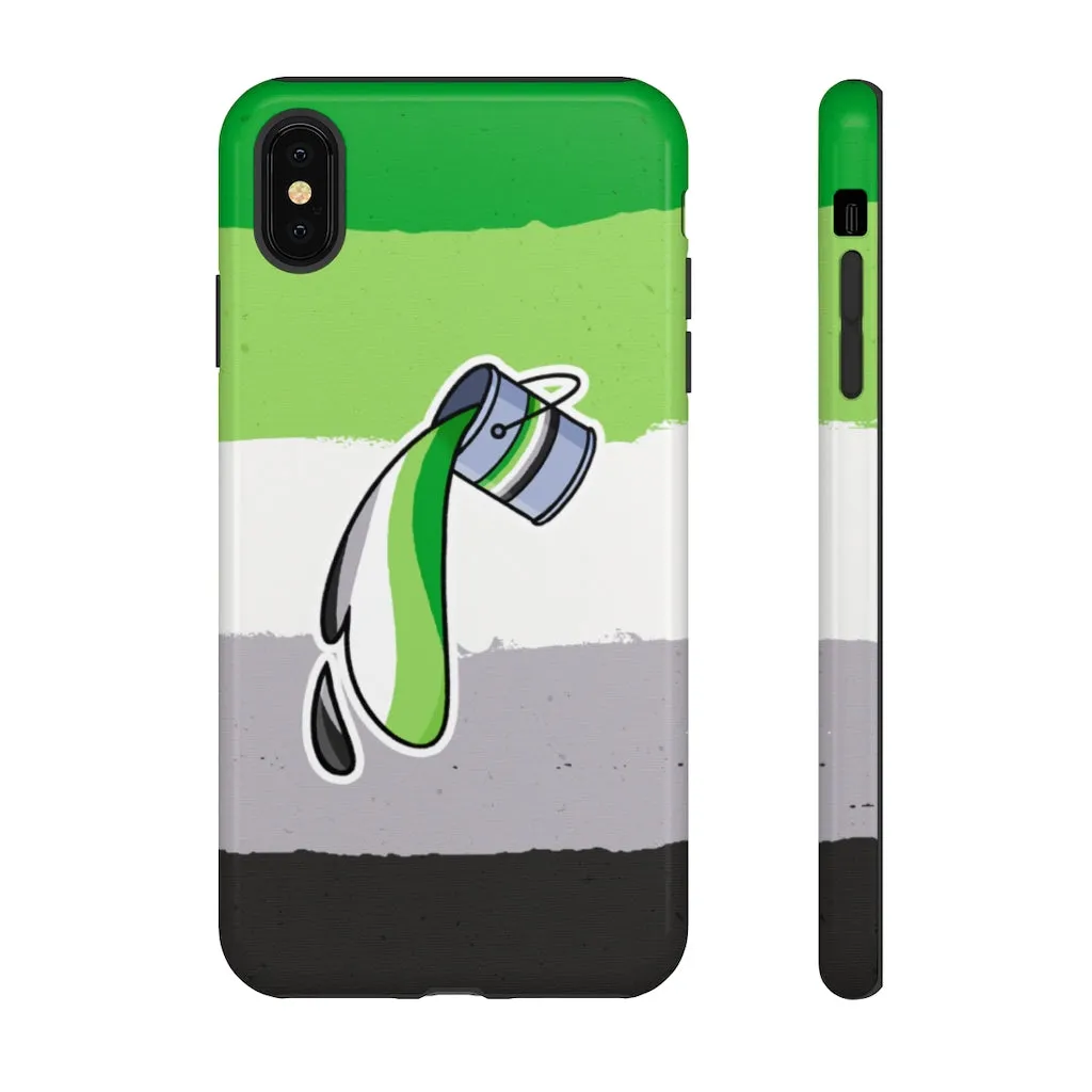 Aromantic Flag Paint Phone Case for Apple & Samsung