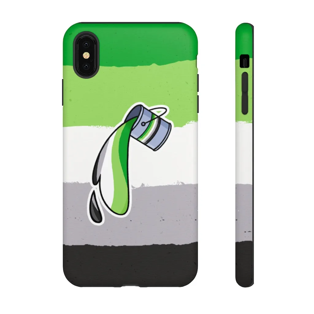Aromantic Flag Paint Phone Case for Apple & Samsung