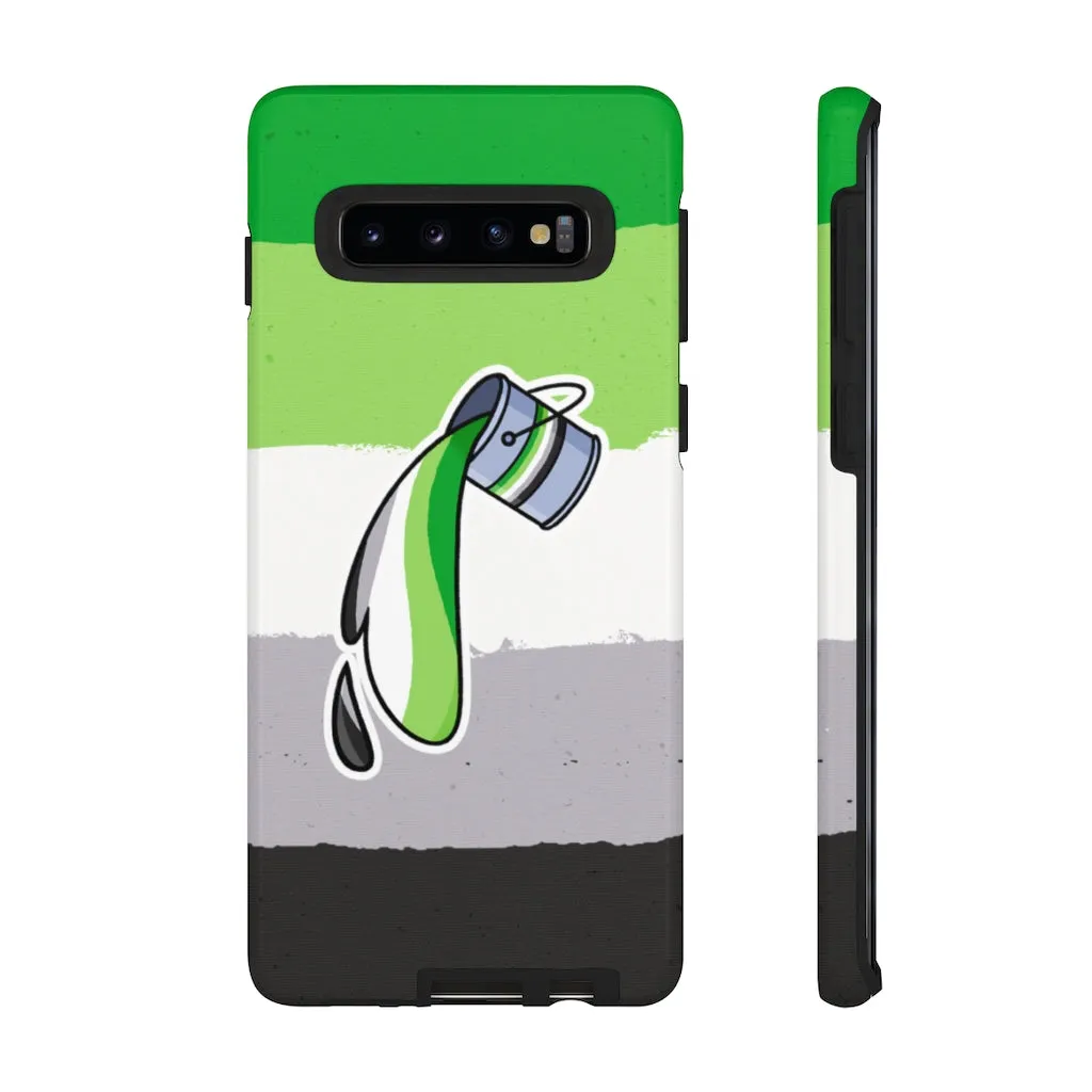 Aromantic Flag Paint Phone Case for Apple & Samsung