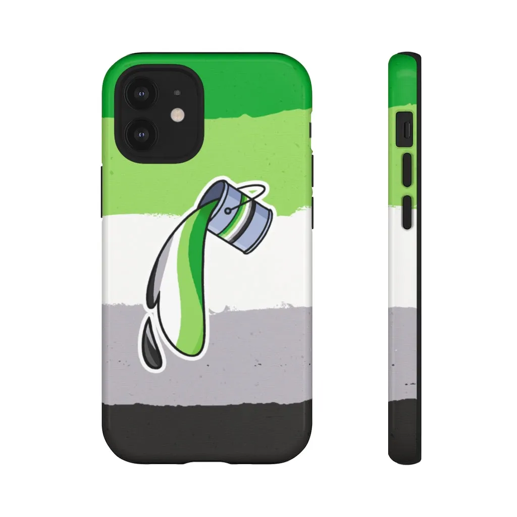 Aromantic Flag Paint Phone Case for Apple & Samsung