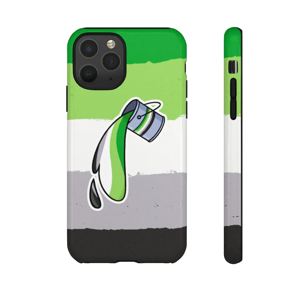 Aromantic Flag Paint Phone Case for Apple & Samsung