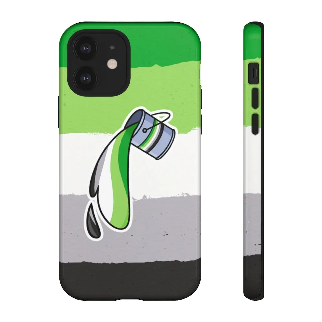 Aromantic Flag Paint Phone Case for Apple & Samsung