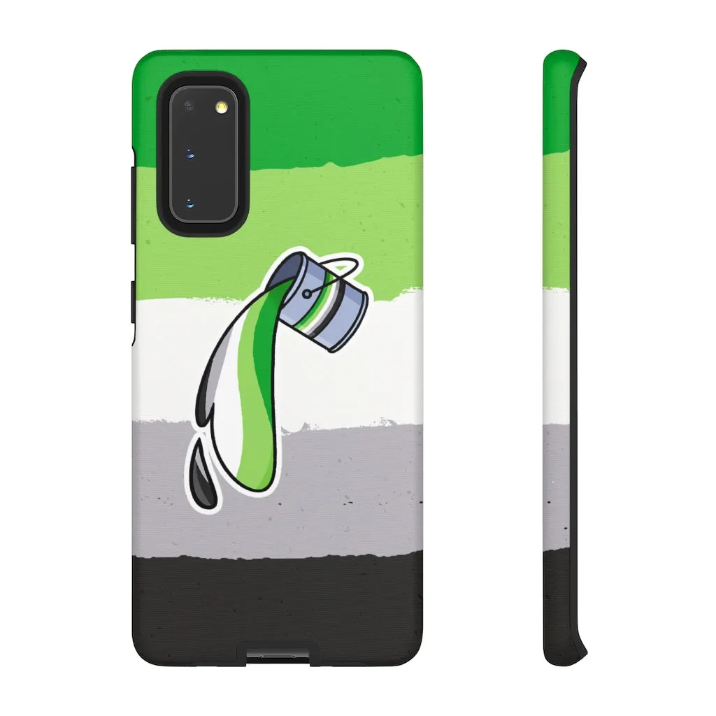 Aromantic Flag Paint Phone Case for Apple & Samsung