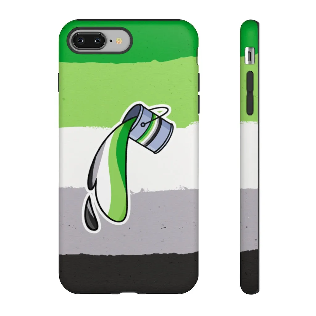 Aromantic Flag Paint Phone Case for Apple & Samsung