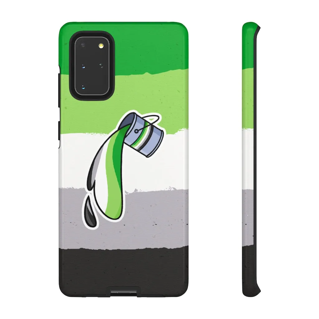 Aromantic Flag Paint Phone Case for Apple & Samsung